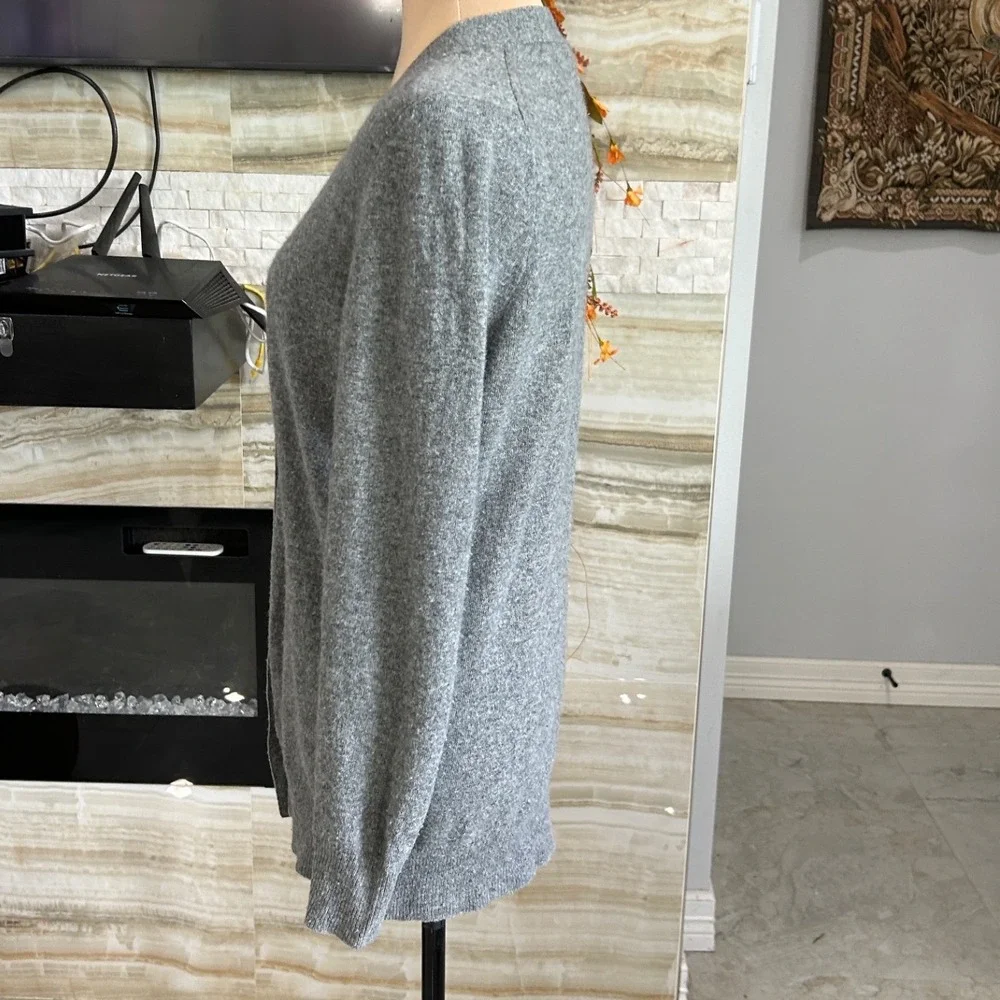 J.Crew Cashmere Blend Cardigan Sweater Womens Small Gray Long Sleeve Button Up - Picture 2 of 7